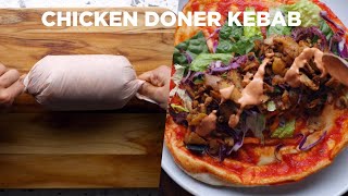 Making Chicken Doner Kebab At Home [upl. by Ettevram]