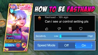 How To Be FASTHAND in Fanny using this PRO SETTINGS [upl. by Aninat]