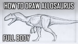 How To Draw Allosaurus Full Body [upl. by Xel192]