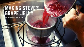 Making Uncle Steves Grape Jelly in Appalachia [upl. by Kalk]