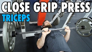 CLOSE GRIP PRESS  Triceps  HowTo Exercise Tutorial [upl. by Adnihc748]