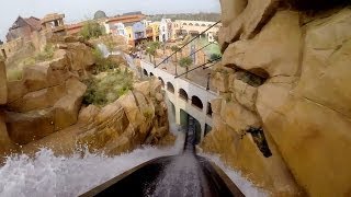 Chiapas POV Awesome Themed Log Flume Water Roller Coaster Phantasialand Germany [upl. by Nyliram]