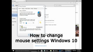 How to change mouse settings Windows 10 [upl. by Willis552]