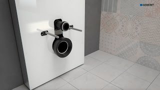 Geberit Monolith 2016 WC Wall drain  Installation [upl. by Ettolrahs302]