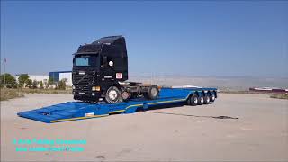 Front Loading Lowbed Semi Trailer FOLDABLE GOOSENECK  Önden Yüklemeli Lowboy Low loader [upl. by Eiramac]