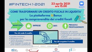 Come trasformare un credito fiscale in liquidità la piattaforma SiBonus [upl. by Kinimod]