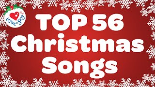 Top 56 Christmas Songs and Carols with Lyrics 🎅 [upl. by Swetiana]