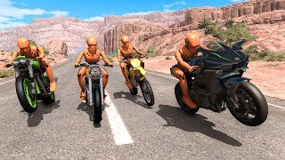 Motorbike Crashes 15  BeamNG DRIVE  SmashChan [upl. by Stahl777]