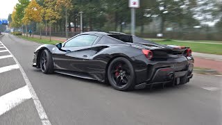 Full Carbon Black Ferrari 488 Pista Spider 720HP  Lovely Sounds [upl. by Inimak389]