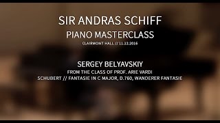 Sir Andras Schiff Masterclass with Sergey Belyavsky [upl. by Amor]