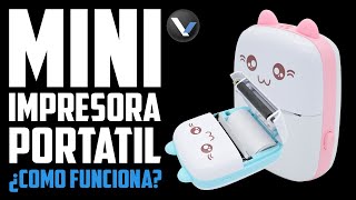 🟢🖨️Mini impresora térmica portátil ¿Cómo funciona  Tutorial [upl. by Sayce965]