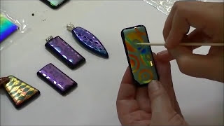 Fused Glass Jewelry Video Tutorial Using Mica Shimmer Sheets [upl. by Tare]