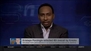 Stephen A Smith Epic Rant on Porzingis quotHoodwinked Bamboozled Led Astray Run Amuckquot 2015 [upl. by Neih294]