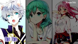 Nightcore  Taki Taki  Switching Vocals Lyrics DJ Snake Ozuna Cardi B ft Selena Gomez [upl. by Llehcsreh136]