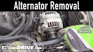 How To Remove A VW Alternator  Salvage Yard Tips [upl. by Nnayrb]