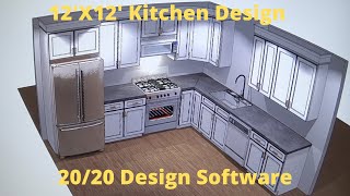 Kitchen design using 2020 software [upl. by Irrot75]