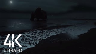 4K Nighttime Ambience  8HOURS of Calming Ocean Waves Sound for Sleep  Part 3 [upl. by Dinnage14]