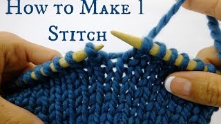 How to make 1 stitch  Knitting Tutorial [upl. by Lil882]