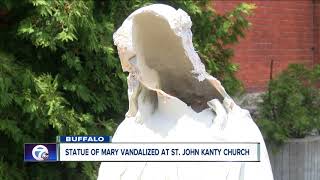 Virgin Mary statue destroyed outside of Church [upl. by Kassi477]