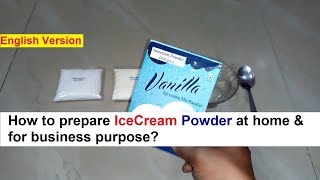 Icecream Powder Making 100 Real Formula [upl. by Darian]