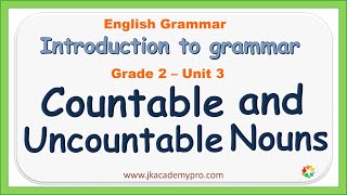 countable and uncountable nouns  grade 2  english grammar  class 2  std 2 [upl. by Eaner]