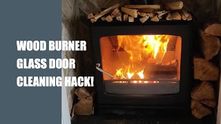 WOOD BURNER GLASS CLEANING  HACK [upl. by Borras]