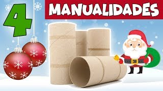 4 MANUALIDADES PARA NAVIDAD CON RECICLAJE Adornos fáciles [upl. by Rome765]