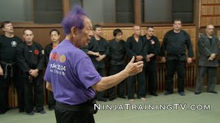 SPECIAL Ninja Grandmaster Masaaki Hatsumi Sensei  Budo Taijutsu at Hombu Dojo 3 [upl. by Anoiuq202]