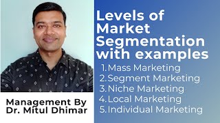 Levels of Market Segmentation with examples [upl. by Akinert]