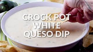 How to make CROCK POT WHITE QUESO DIP [upl. by Nocaed]