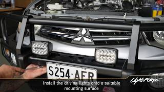 Mitsubishi Triton  DIY Install Lightforce Striker LED Driving Lights [upl. by Ahsena]