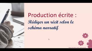 Expression écrite 1  rédiger un récit selon le schéma narratif [upl. by Sachs]