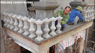 Prefabricated Handrail Installation Technique  How To Install Porch Balustrades Correctly [upl. by Ahsener]