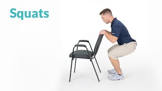 Easy Assisted Squats for Seniors [upl. by Aidam756]