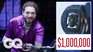 Post Malone Shows Off His Insane Jewelry Collection Part 2  On the Rocks  GQ [upl. by Farro]