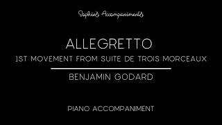 Allegretto from Suite de trois morceaux by Benjamin Godard  Piano Accompaniment [upl. by Elbag51]