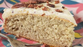 Old Fashioned Banana Cake Recipe Demonstration  Joyofbakingcom [upl. by Ime]