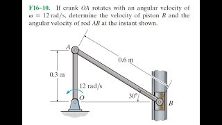 Lecture 15  Example 3 Relative Motion Analysis  Velocity [upl. by Celene727]