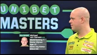 van Gerwen v Whitlock R1 2017 Masters HD [upl. by Bascio364]