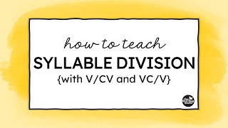 Teaching Syllable Division in VCV and VCV Words [upl. by Ocinom576]