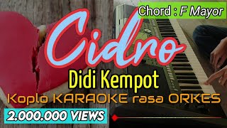 CIDRO  Didi Kempot Versi Koplo KARAOKE rasa ORKES Yamaha PSR S970 [upl. by Anir]