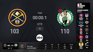 Denver Nuggets  Boston Celtics  NBA on ABC Live Scoreboard [upl. by Ranip214]