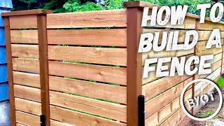 How To Build A Fence  DIY PRIVACY FENCE [upl. by Candra553]