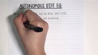 Critical Points of Autonomous Differential Equation [upl. by Atalayah]