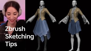 Tips on how to sculpt a Zbrush garment sketch [upl. by Wernda]