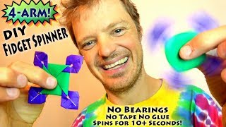 DIY Fidget Spinner WITHOUT BEARINGS [upl. by Aydiv241]