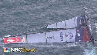 Americas Cup Biggest crashes capsizes  Motorsports on NBC [upl. by Dajma]