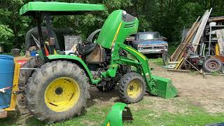 HOW TO FIX John Deere 4105 won’t start  thermistor  fuel shutoff solenoid issues [upl. by Niknar442]