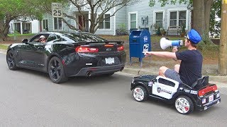 Pulling Cars Over Using A Toy Police Car [upl. by Jana112]