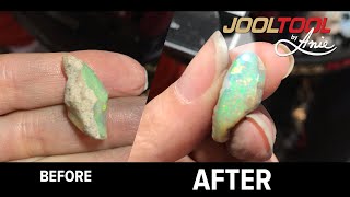 Lapidary Polishing OPAL on the JOOLTOOL  Live from Tucson feb 2019 [upl. by Ylas]